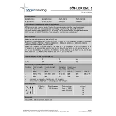 Bohler TIG drut spawalniczy pręt EML5/W2Si/ER70S-3 stal niskostopowa 1.6x1000/opk. 5kg (cena za 1kg)