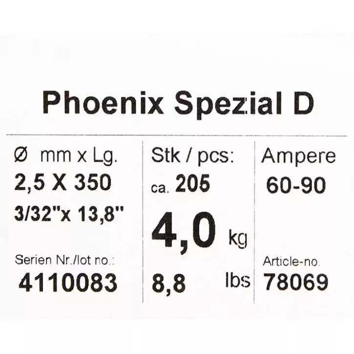 Bohler MMA elektroda spawalnicza zasadowa Phoenix SPEZIAL D 2.5x350/4.0paczka/16.0karton (cena za 1 paczkę) Bohler MMA elektroda spawalnicza zasadowa Phoenix SPEZIAL D 2.5x350/4.0paczka/16.0karton (cena za 1 paczkę)
