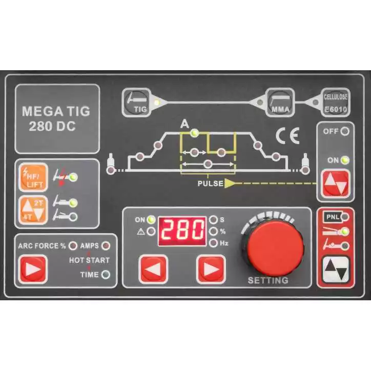 Spawarka inwertorowa MegaTig DC 280 Welder Fantasy+uchwyt Parker SGT18FX