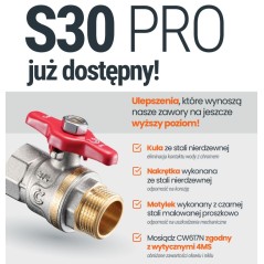 Calido S30 Pro zawór kulowy W/Z 1/2" z motylkiem