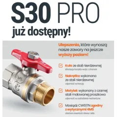 Calido S30 Pro zawór kulowy W/Z 1/2" z motylkiem