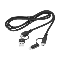 Kabel wtyk USB A/C - wtyk USB C/lightning (2+2) 1m