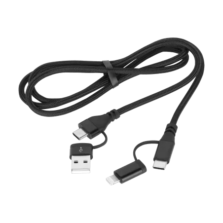 Kabel wtyk USB A/C - wtyk USB C/lightning (2+2) 1m