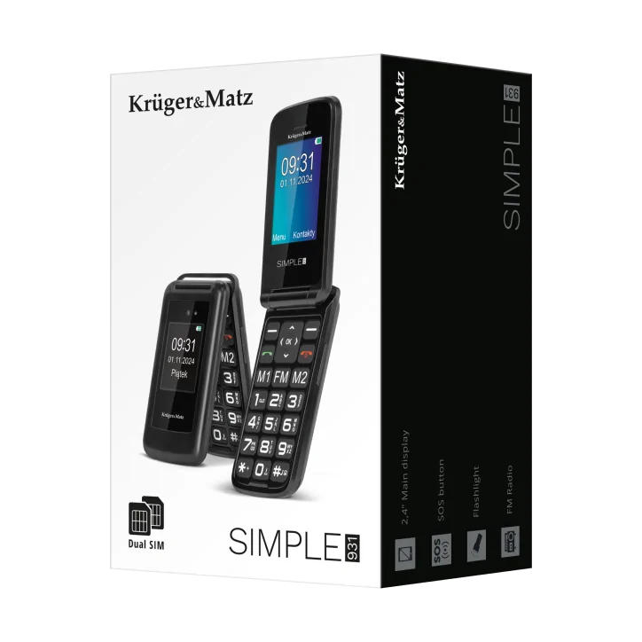 Telefon GSM dla seniora Kruger&Matz Simple 931 4G