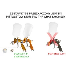 Zestaw dysz do pistoletu lakierniczego STAR EVOT 4F/SLV 1.3mm