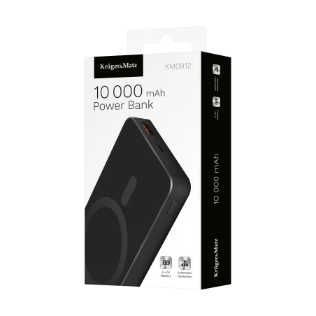 POWER BANK indukcyjny Kruger&Matz 10000 mAh Mag Safe czarny