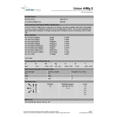 Bohler TIG drut spawalniczy pręt AlMg5 5356 aluminium 2.4x1000/opk. 5kg (cena za 1kg)