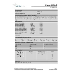 Bohler TIG drut spawalniczy pręt AlMg5 5356 aluminium 1.6x1000/opk. 5kg (cena za 1kg)