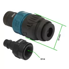 Wąż spiralny przewód PU - poliuretan 12x8mm 15m bezpieczne szybkozłącze
