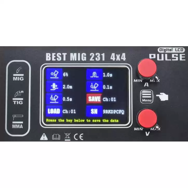 Półautomat spawalniczy 3w1 BEST MIG 231 4x4 MIG/MAG / PULS / PODWÓJNY PULS / MMA Welder Fantasy 230V Półautomat spawalniczy 3w1 BEST MIG 231 4x4 MIG/MAG / PULS / PODWÓJNY PULS / MMA Welder Fantasy 230V