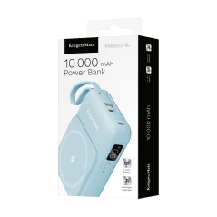 POWER BANK indukcyjny Kruger&amp;Matz 10000 mAh Mag Safe niebieski – szybko ładuj!