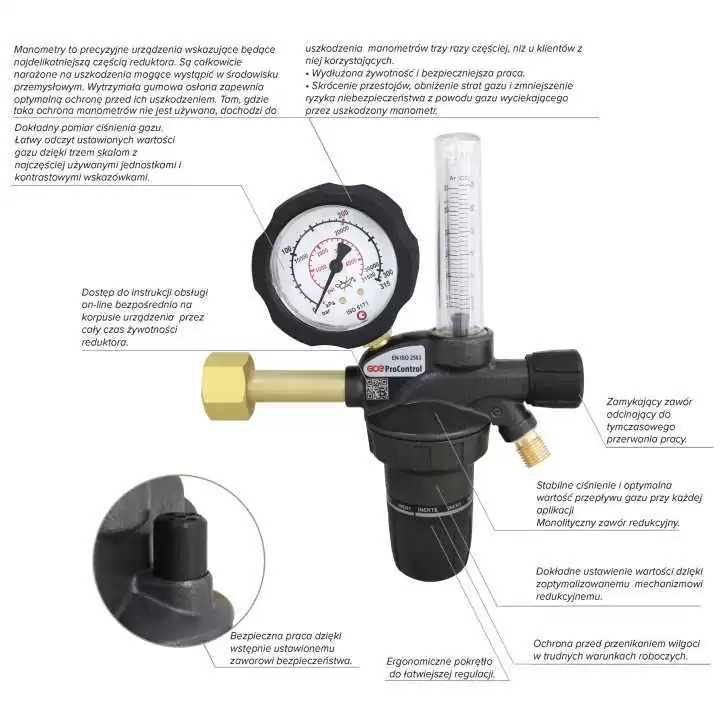 GCE PROCONTROL REDUKTOR AR/CO2 ROTAMETR GCE PROCONTROL REDUKTOR AR/CO2 ROTAMETR