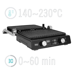 Grill elektryczny TEESA , panini grill , opiekacz, 3 pozycje , wyjmowane wkłady, 2000W