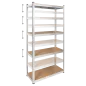 Regał metalowy magazynowy 180x90x40 srebrny Rebel Regał metalowy magazynowy 180x90x40 srebrny Rebel