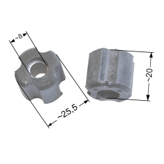 Tuleja wałka napędu 25,5 mm / 8 mm CGWLBCBCSPS wykaszarki marketowe