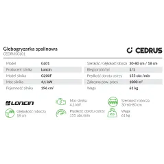 Glebogryzarka Cedrus CEDRUSGL01 - Najlepsza jakość