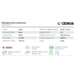 Glebogryzarka Cedrus CEDRUSGL05 do ogrodu i działki