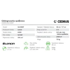 Glebogryzarka Cedrus CEDRUSGLX480F - Najlepsza jakość
