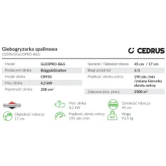 Glebogryzarka Cedrus CEDRUSGL03PRO-B&amp;S do ogrodu