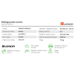 Glebogryzarka Loncin 1WG3.9-85FQ-Z - Sklep Loncin w Polsce