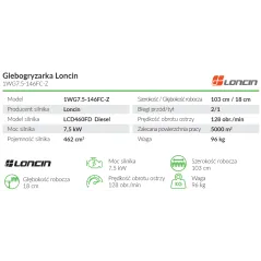 Glebogryzarka Loncin 1WG7.5-146FC-Z do ogrodu