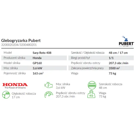 Glebogryzarka Pubert - Sarp ROTO 408