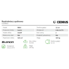 rozdrabniacz do gałęzi specyfikacja techniczna