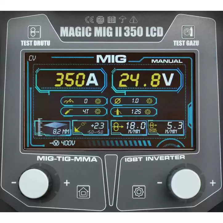 Półautomat spawalniczy inwerterowy MAGIC2 350A 4X4 LCD Welder Fantasy 400V Półautomat spawalniczy inwerterowy MAGIC2 350A 4X4 LCD Welder Fantasy 400V