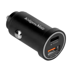 Ładowarka samochodowa 38W Kruger&Matz z funkcjami Power Dedlivery oraz Quick Charge