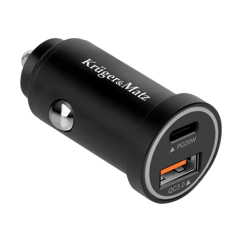 Ładowarka samochodowa 38W Kruger&Matz z funkcjami Power Dedlivery oraz Quick Charge