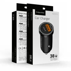 Ładowarka samochodowa 38W Kruger&Matz z funkcjami Power Dedlivery oraz Quick Charge