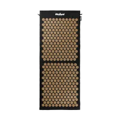 Mata zdrowotna z kolcami do akupresury z poduszką, 110x42cm, XL, złote kolce, Rebel Active