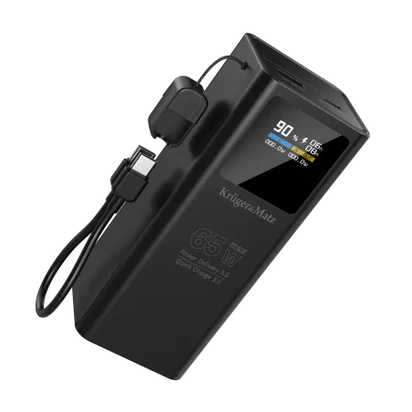 PowerBank Kruger&Matz 20000 mAh Li-ion 65W z funkcją QC oraz PD