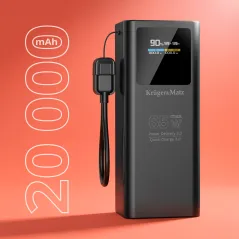 PowerBank Kruger&amp;Matz 20000 mAh 65W QC PD – trwałość i moc | instalpv.pl