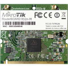 Router Board/Karta Wi-Fi R52Nm dual band mini PCI, 802.11a/b/g/n, 23dBm, MMCX