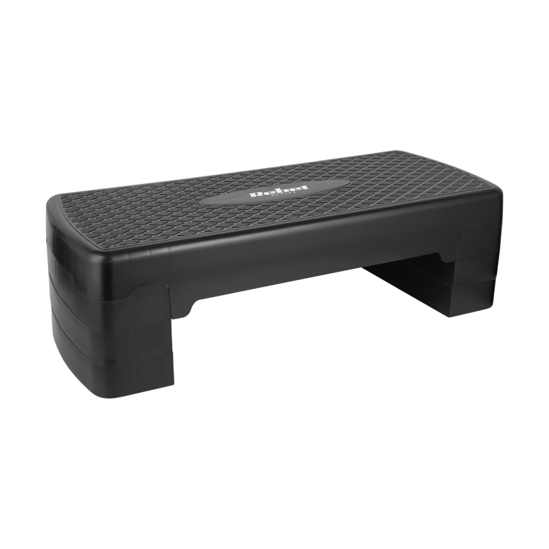 Step do aerobiku i ćwiczeń fitness, 3 stopnie, 68cm, czarny, REBEL ACTIVE Step do aerobiku i ćwiczeń fitness, 3 stopnie, 68cm, czarny, REBEL ACTIVE