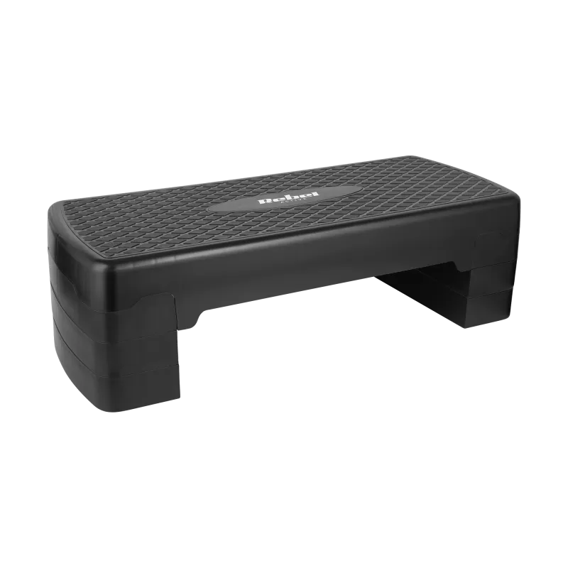 Step do aerobiku i ćwiczeń fitness, 3 stopnie, 68cm, czarny, REBEL ACTIVE