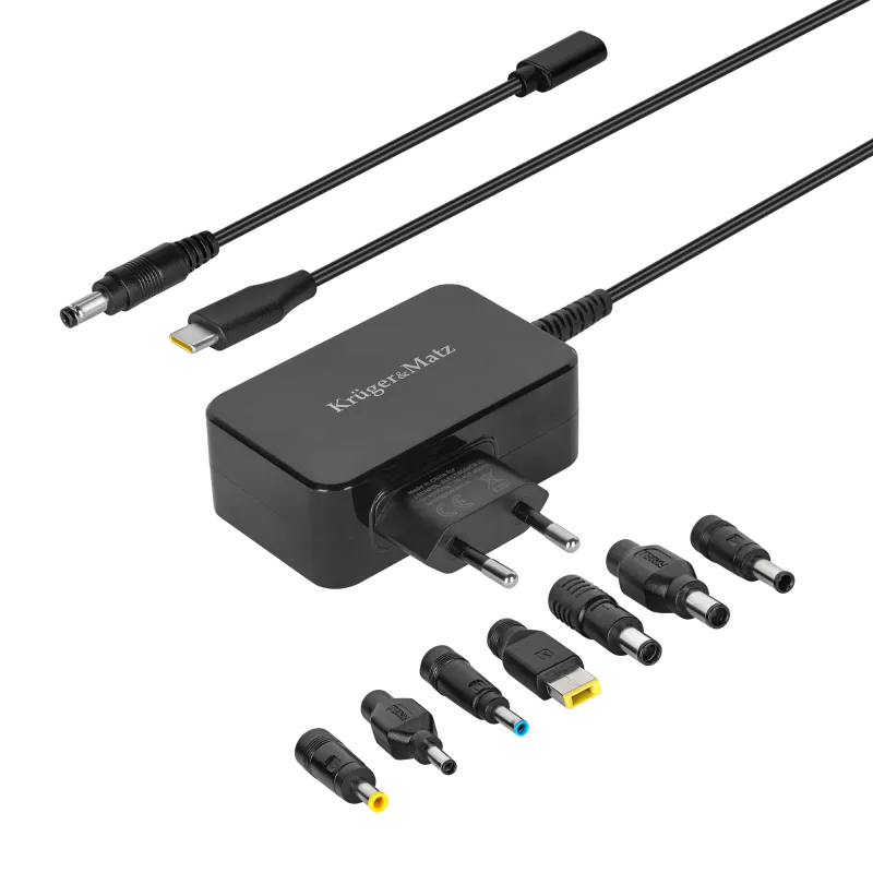 Zasilacz uniwersalny Kruger&Matz 65W z funkcją Power Delivery 7 końcówek