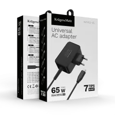 Zasilacz uniwersalny Kruger&Matz 65W z funkcją Power Delivery 7 końcówek