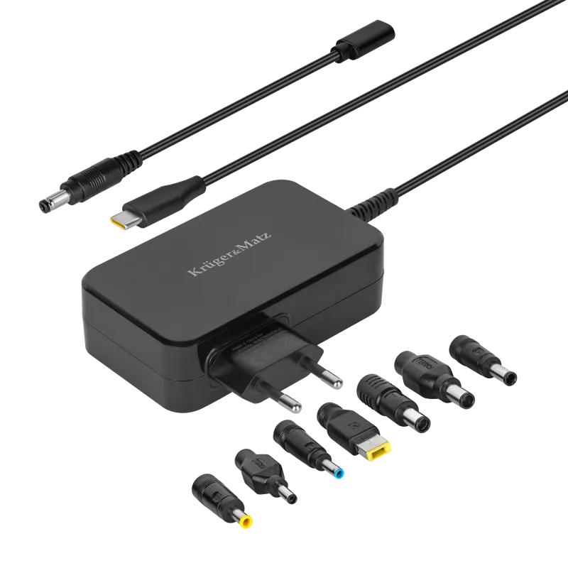Zasilacz uniwersalny Kruger&Matz 90W z funkcją Power Delivery 7 końcówek
