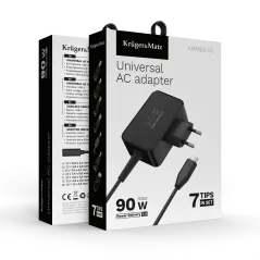 Zasilacz uniwersalny Kruger&Matz 90W z funkcją Power Delivery 7 końcówek