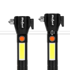 Akumulatorowa latarka wielofunkcyjna REBEL (zoom, nożyk, młotek do szyby)