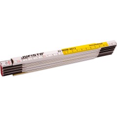 Miara składana drewniana 2 m, biało - żółta