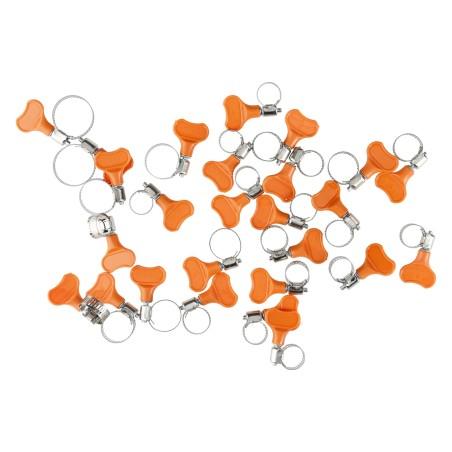 Opaski zaciskowe ślimakowe z motylkiem 6-25 mm, 26 szt.