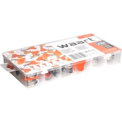 Opaski zaciskowe ślimakowe z motylkiem 6-25 mm, 26 szt.