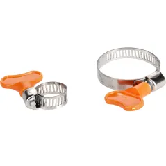 Opaski zaciskowe ślimakowe z motylkiem 10-38 mm, 8 szt.