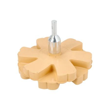 Krążek gumowy do usuwania kleju, 90x20 mm fi 6 mm, karbowany