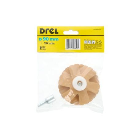 Krążek gumowy do usuwania kleju, 90x20 mm fi 6 mm, karbowany