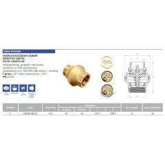 Zawór zwrotny Calido Pionier 1" W/Z
