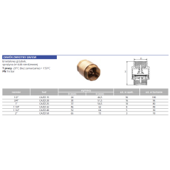 Zawór zwrotny seria Calido 3/4" W/W